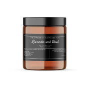 Zwart-wit label voor zeep cosmetica pot