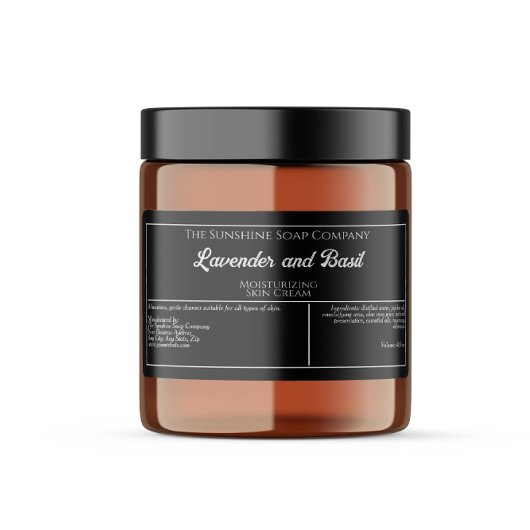 Zwart-wit label voor zeep cosmetica pot