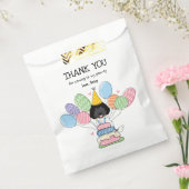 Zwart wit labradoodle verjaardagsfeestje gunsttas bedankzakje (Gezegeld)