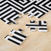 Zwart-wit labyrint legpuzzel (Zijkant)