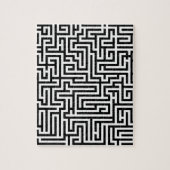 Zwart-wit labyrint legpuzzel (Verticaal)