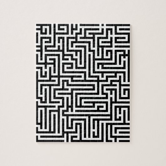 Zwart-wit labyrint legpuzzel (Verticaal)