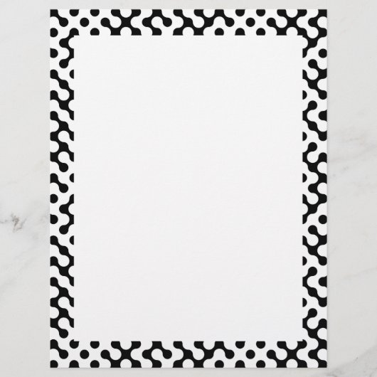 Zwart wit labyrint patroon (Voorkant)
