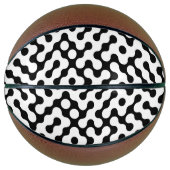 Zwart wit labyrint patroon basketbal (Voorkant)