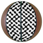Zwart wit labyrint patroon basketbal (Verticaal)