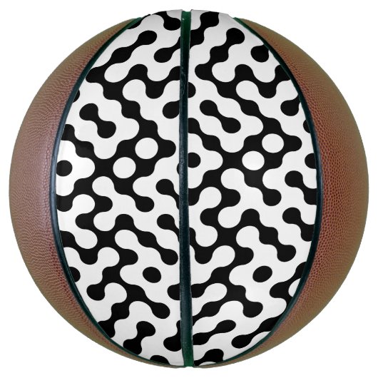 Zwart wit labyrint patroon basketbal (Verticaal)