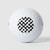 Zwart wit labyrint patroon golfballen (Voorkant)