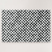 Zwart wit labyrint patroon legpuzzel (Horizontaal)