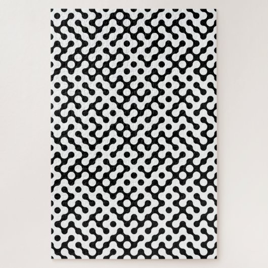 Zwart wit labyrint patroon legpuzzel (Verticaal)