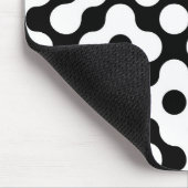 Zwart wit labyrint patroon muismat (Hoek)