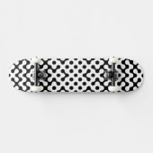 Zwart wit labyrint patroon persoonlijk skateboard (Horizontaal)