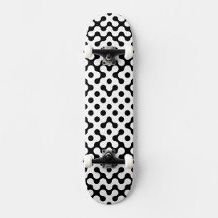Zwart wit labyrint patroon persoonlijk skateboard