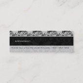 Zwart-wit LaceDamask Mini Visitekaartje (Achterkant)