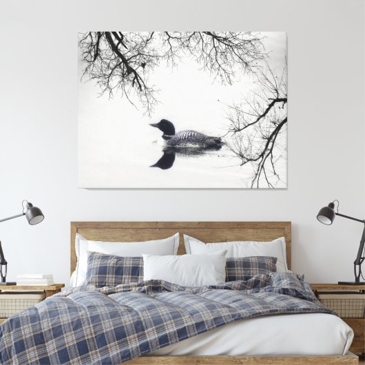 Zwart-wit ladocanvas canvas afdruk (Insitu (Slaapkamer))