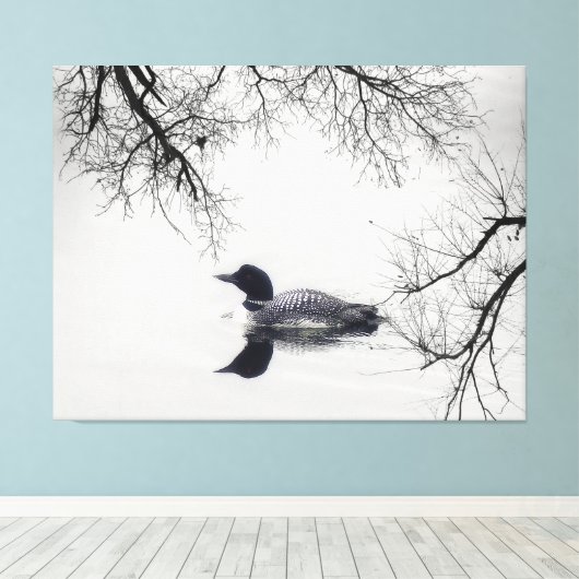 Zwart-wit ladocanvas canvas afdruk (Insitu (Houten vloer))