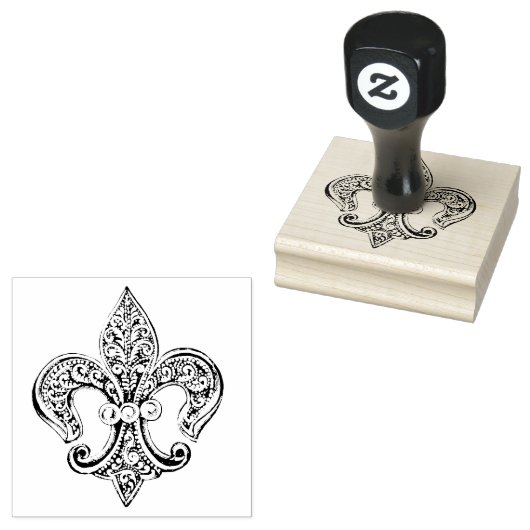 zwart-wit lafond De Lis Rubberstempel (Gestempeld)