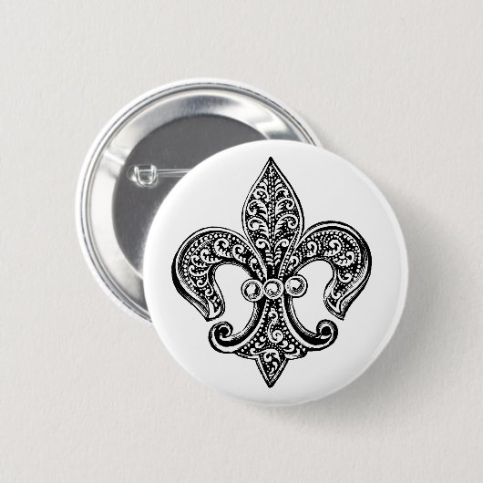 zwart-wit lafond ronde button 5,7 cm (Voorkant /achterkant)