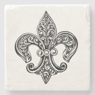 zwart-wit lafond stenen onderzetter