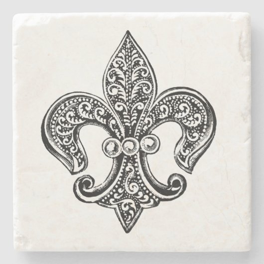  zwart-wit lafond stenen onderzetter (Voorkant)