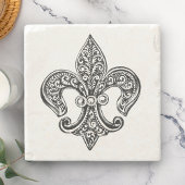  zwart-wit lafond stenen onderzetter