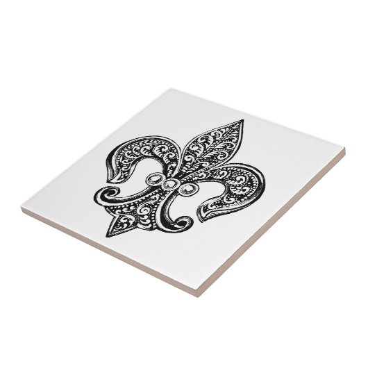 zwart-wit lafond tegeltje (Zijkant)