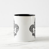 zwart-wit lafond tweekleurige koffiemok (Center)