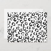 Zwart-wit lakspatroon. briefkaart (Voorkant / Achterkant)