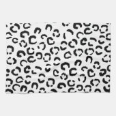 Zwart-wit lakspatroon. theedoek (Horizontaal)