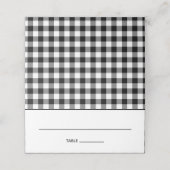 Zwart-wit Land Gingham Patroon Plaatskaartje (Buitenkant ongevouwen)