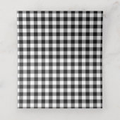 Zwart-wit Land Gingham Patroon Plaatskaartje (Binnenkant ongevouwen)