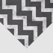 Zwart-wit landelijke Chevron-patroon Tissuepapier (Detail)