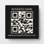 Zwart & Wit Landscaping QR Code Bord Fotoplaat (Voorkant)