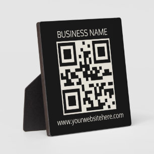 Zwart & Wit Landscaping QR Code Bord Fotoplaat