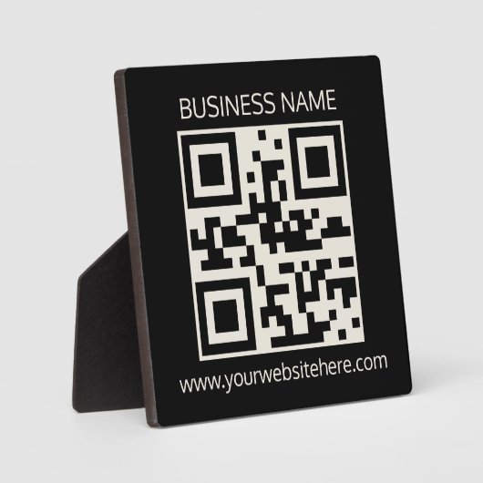 Zwart & Wit Landscaping QR Code Bord Fotoplaat (Voorkant)