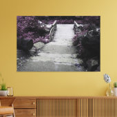 Zwart-wit landschap brug foto canvas afdruk (Insitu (Woonkamer))