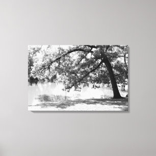 Zwart-wit landschap canvasprint canvas afdruk