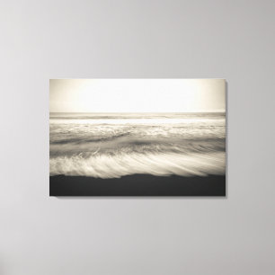 Zwart-wit landschap, Hawaii Canvas Afdruk