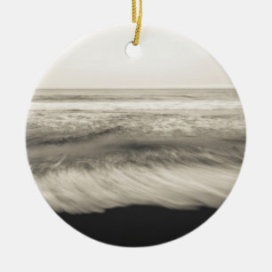 Zwart-wit landschap, Hawaii Keramisch Ornament