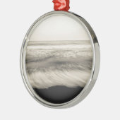 Zwart-wit landschap, Hawaii Metalen Ornament (Links)