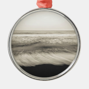 Zwart-wit landschap, Hawaii Metalen Ornament