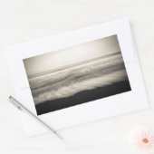 Zwart-wit landschap, Hawaii Rechthoekige Sticker (Envelop)