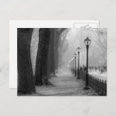 Zwart-wit landschap in Central Park Briefkaart (Voorkant / Achterkant)
