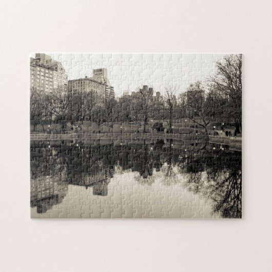 Zwart-wit landschap in Central Park Legpuzzel (Horizontaal)