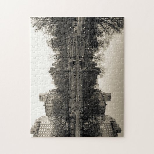 Zwart-wit landschap in Central Park Legpuzzel (Verticaal)