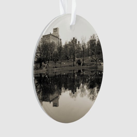 Zwart-wit landschap in Central Park Ornament (voorkant)