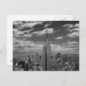 Zwart-wit landschap in New York City skyline Briefkaart (Voorkant / Achterkant)