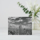 Zwart-wit landschap in New York City skyline Briefkaart (Staand voorkant)