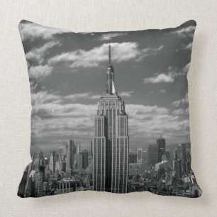 Zwart-wit landschap in New York City skyline Kussen