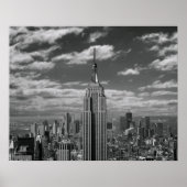 Zwart-wit landschap in New York City skyline Poster (Voorkant)