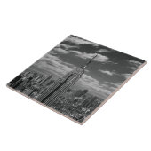 Zwart-wit landschap in New York City skyline Tegeltje (Zijkant)